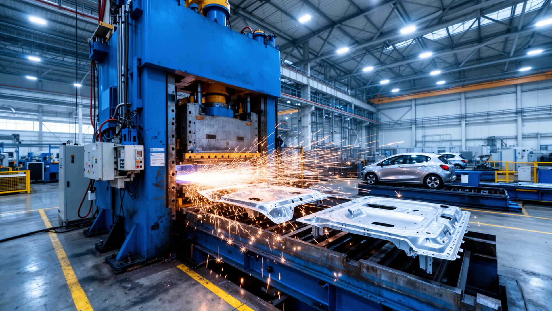 Automotive metal stamping production line