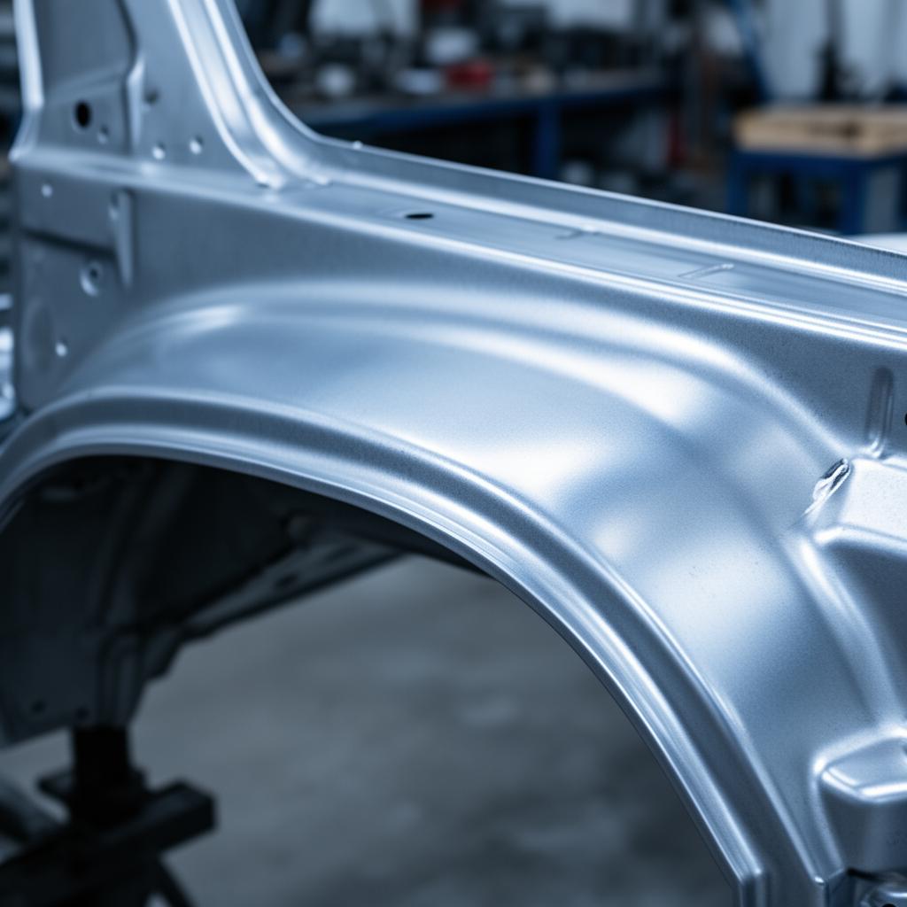 Cold stamped automotive steel body panel